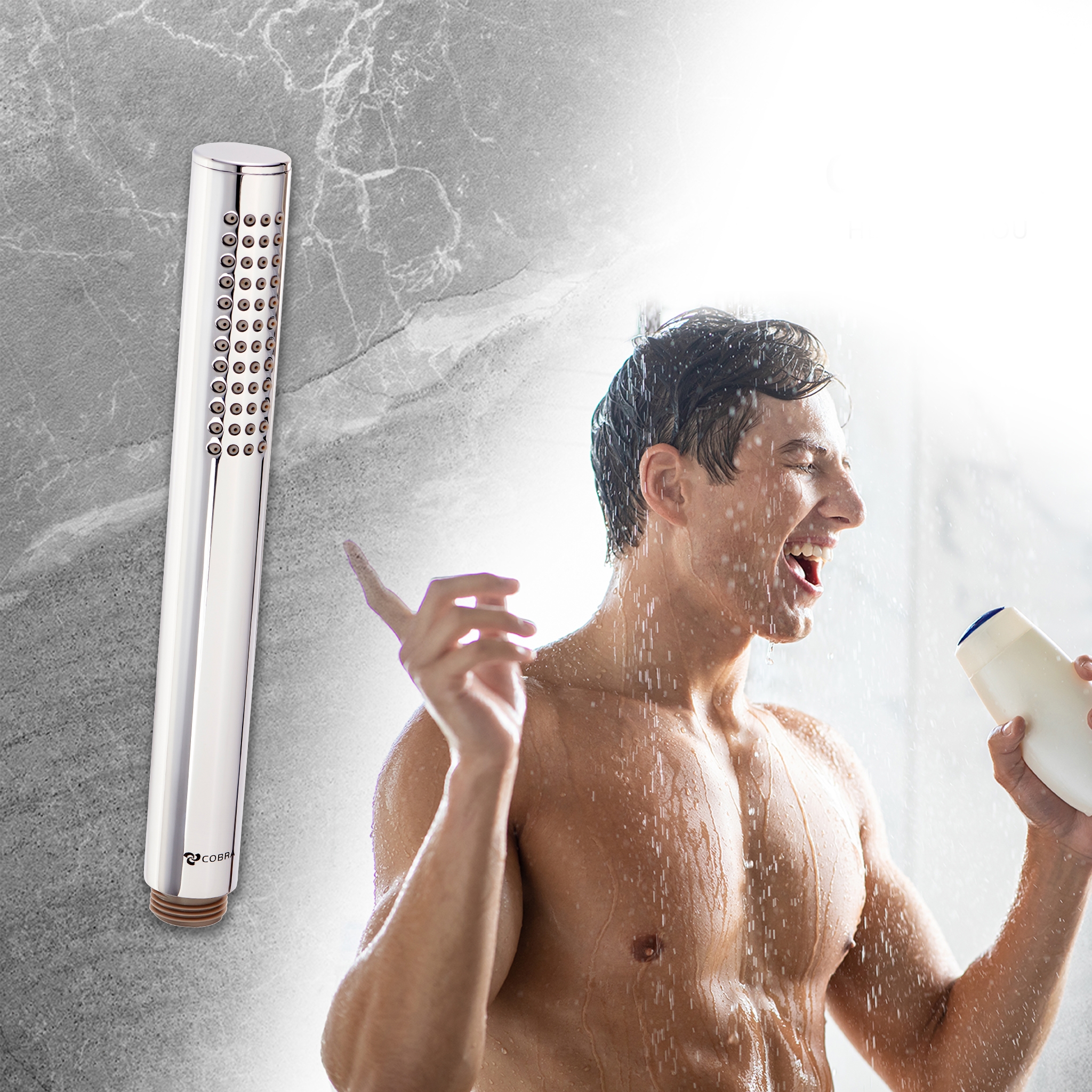 COBRA RECESS HANDSHOWER WAND BRASS CP Lixil Africa