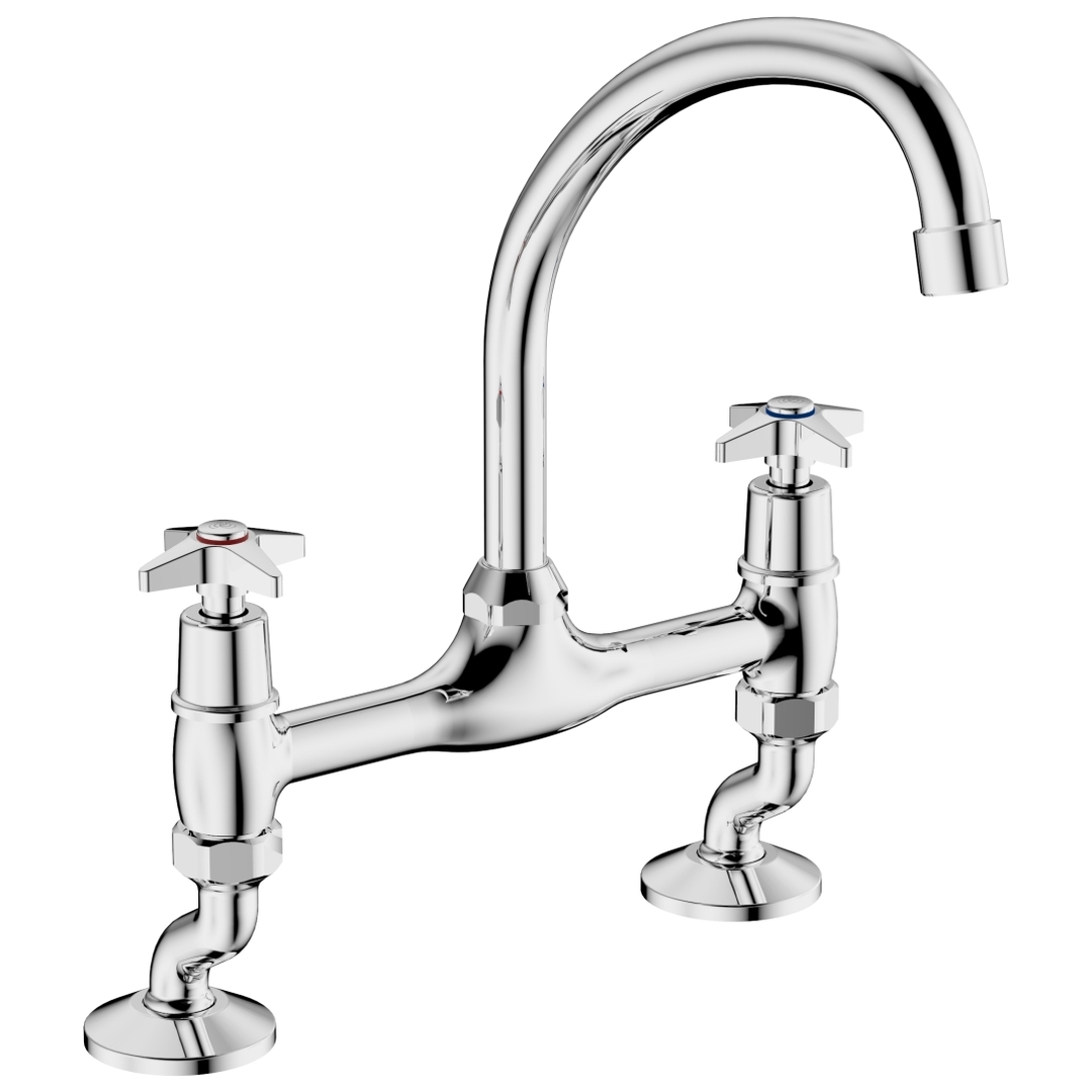 Tap Sink Mixer Deck Type Cobra Star With Swivel Spout Chrome Plumb It Online 