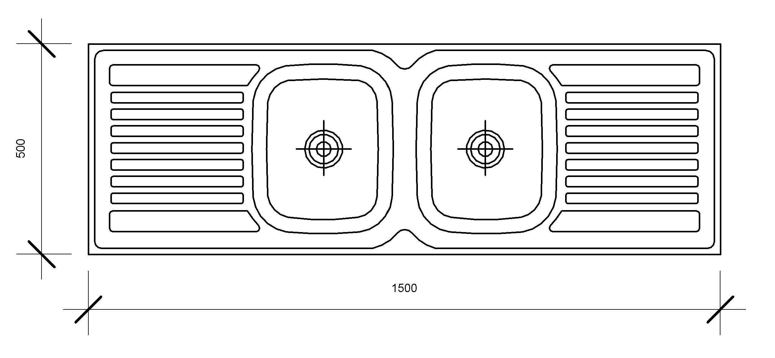 Sink Cam Drop In Dcb 1500X500 Stainless Steel PlumbIt Online